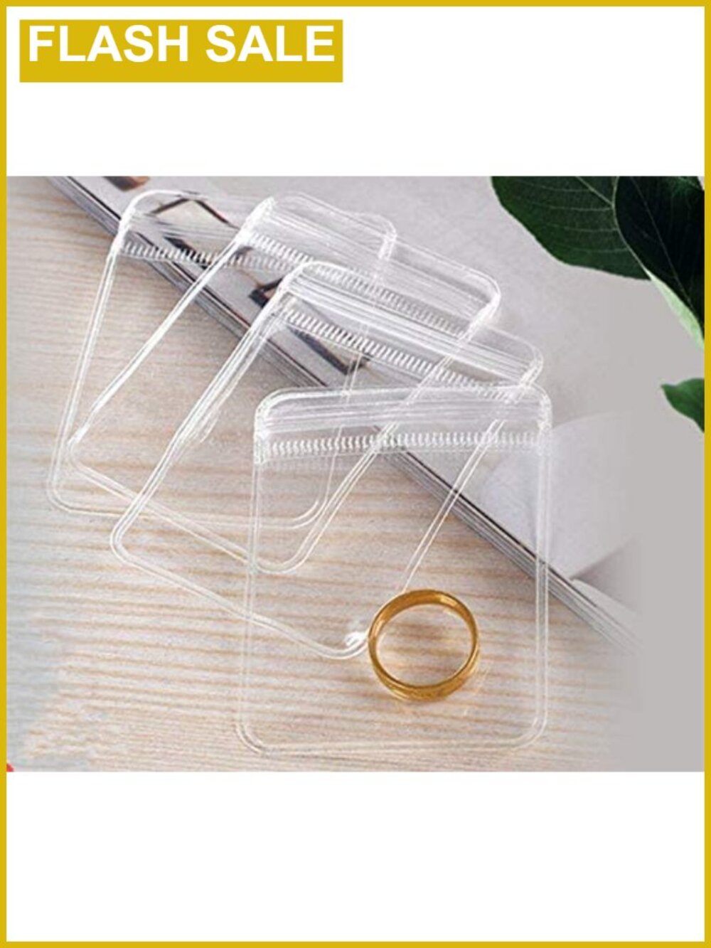 Clear PVC Zip Lock Jewelry Bags 100pcs, Waterproof, Airtight Storage for Rings